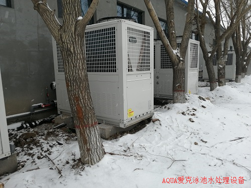 博興縣福溪花園遊泳館采用了黄瓜视频黄色免费空氣源熱泵在雪中依然運行穩定